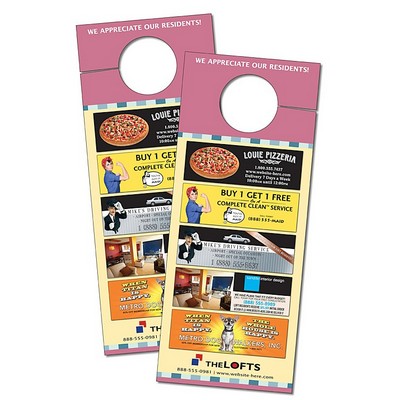 Door Hanger - 3.5x8.5 Extra-Thick UV-Coated (1S) with Slit - 14 pt.