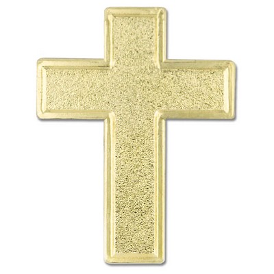 Gold Cross Lapel Pin