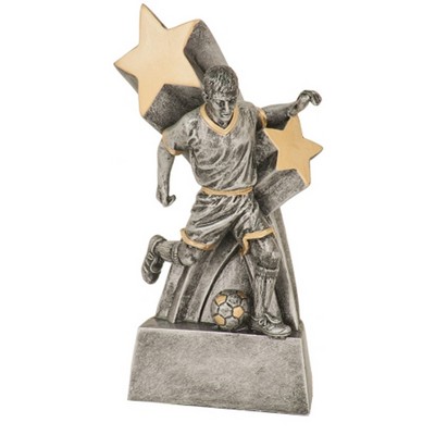 6" Male Soccer Super Star Resin Figure Trophy