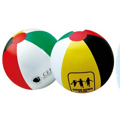 16" Inflatable Red/Green/Yellow/Black/White Beach Ball