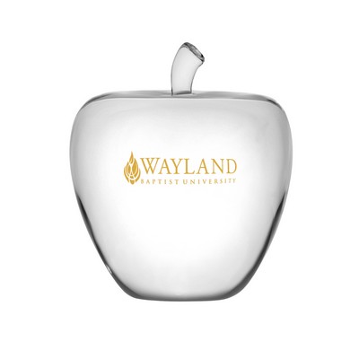 Crystal Apple Paperweight Trophy Award