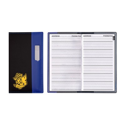 Lafayette Series Soft Cover 2 Tone Vinyl Address Book W/ Clear Pen