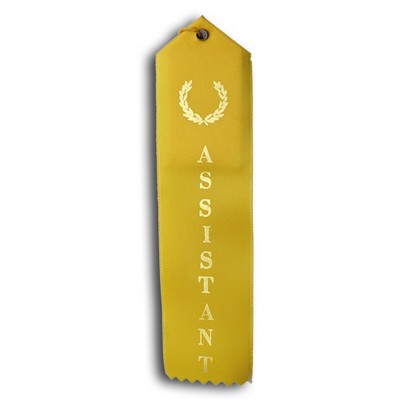 Standard Stock Ribbon w/Card & String (2"x8") - Assistant