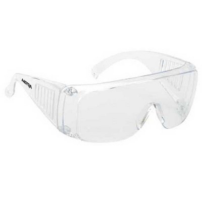 Large Frame Single Piece Lens Safety Glasses Clear Lens/Frame