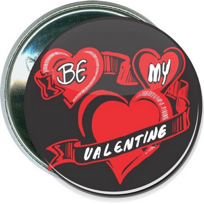 Valentine's Day - Be My Valentine, 2 - 2 1/4 Inch Round Button