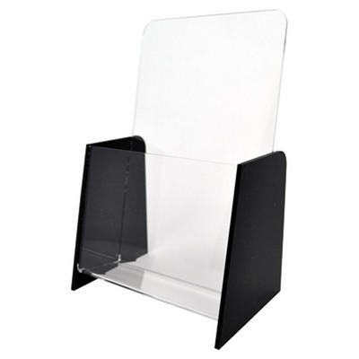 Black Up Scale Brochure Holder (4 1/4"x7")