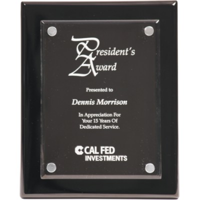 Floating Black Award Plaque 8"x10"