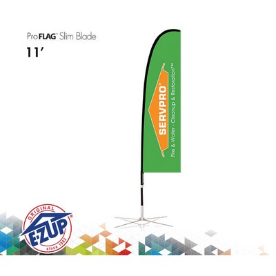 ProFlag™ 11' Slim Blade Flag with Ground Stake, Pole, & Storage Bag