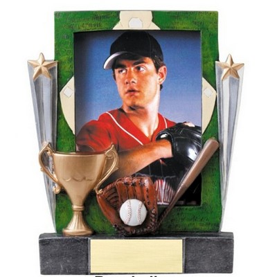 7¼" Resin Baseball Picture Frame Award