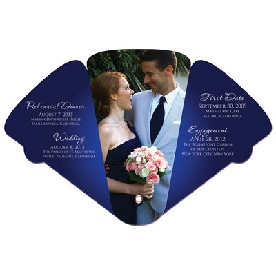 Large 4 Part Expandable Hand Fan Full Color Stock Graphic