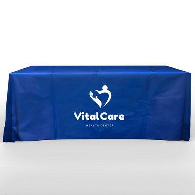 Recyclable, Non Woven 8' Flat, 4 Sided Screen Print Table Cover- Colors