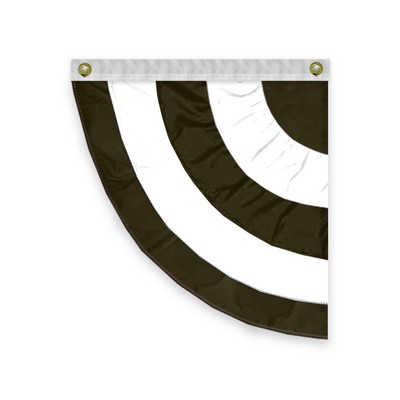 POW MIA Pleated Half Fans - Left 3x3 Foot (Black & White)