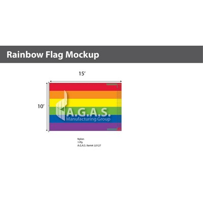 Rainbow Deluxe Flag 10'X15'