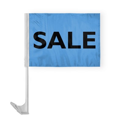 Sale Car Flags 12x16 inch (Blue & Black)