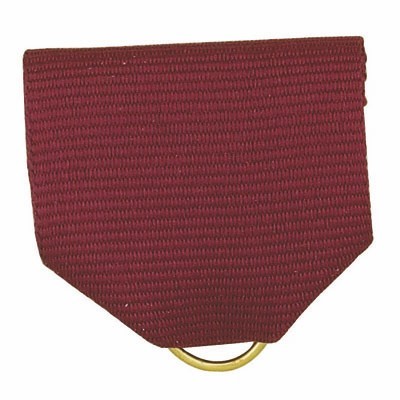 RL Series Pin Back Maroon Red Ribbon w/Metal Ring