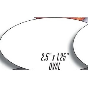 Oval Label (2.5"x1.25")