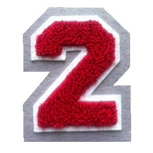 Single Number Chenille Patches (3")