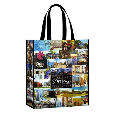 Custom 120g Laminated Non-Woven PP Tote Bag 14"x16"x8"