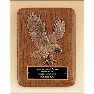 Walnut Plaque with Eagle Casting (7" x 9")