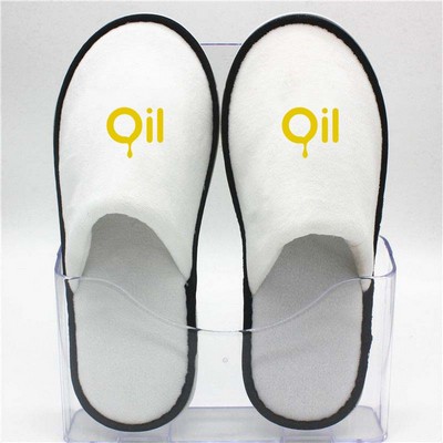 Disposable Velvet Non-Skip Close-Toe Hotel Slipper