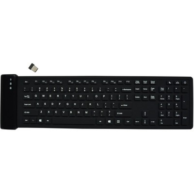 108 Keys Portable 2.4G Wireless Silicone Keyboard