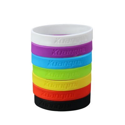 1" Embossed Silicone Wristband