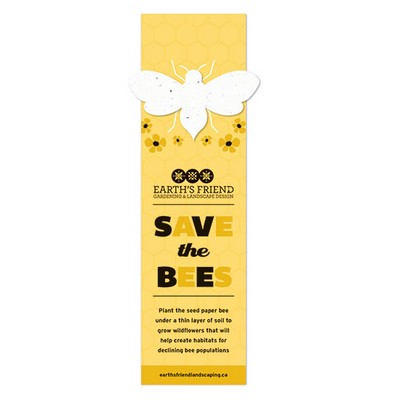 Save The Bees Plantable Bee Bookmark