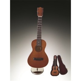 Classic Ukulele Miniature with Case & Stand 7"H