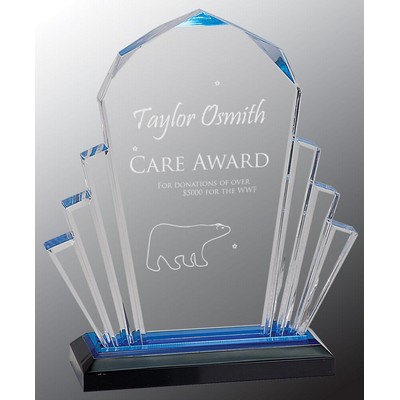 Argyle Acrylic Award, Blue, 8"H