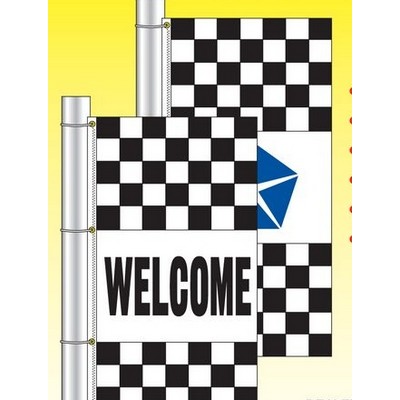 Dealer Logo Checkered Drape Flag (Chrysler®)