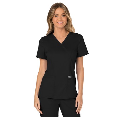 Cherokee® Workwear Revolution Women's Mock Wrap Scrub Top