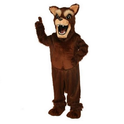 Big Brown Bad Wolf Mascot Costume