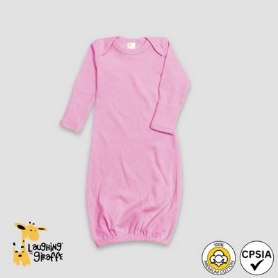 Baby Long Sleeve Lap Gown w/ Mittens Pink or Blue 100% Cotton- Laughing Giraffe®