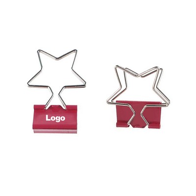 Star Shape Metal Binder Clips