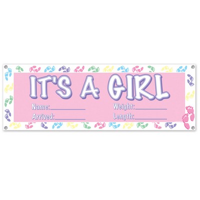 It's A Girl Sign Banner