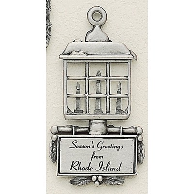 Marken Design Lantern Cast Ornament w/ Silk Screened Plate