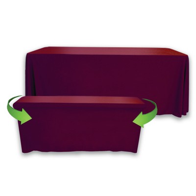 8' To 6' Convertible Blank Throw Style Premium PolyKnit™ Table Cover (96"x30"x29")