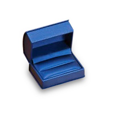 Leatherette Roll Top Double Ring Box