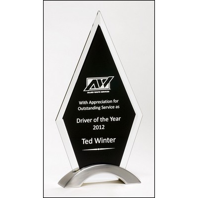 Diamond Glass Award, 5-1/8 " x 9-5/8 "