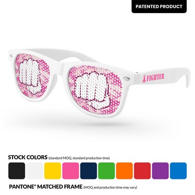 Breast Cancer Awareness Retro Pinhole Sunglasses