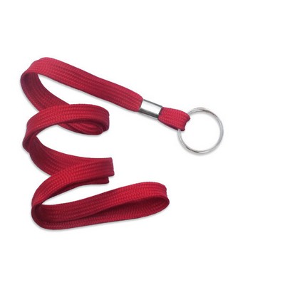 3/8" Blank Lanyard w/Split Ring (Red)