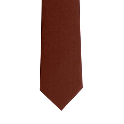 Solid Satin Men's Brown Tie