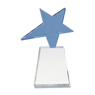 Blue Crystal Dancing Star Award, 8"H