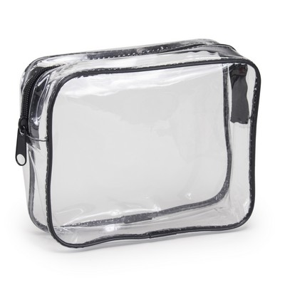 Clear Vinyl Travel Size Cosmetic Bag