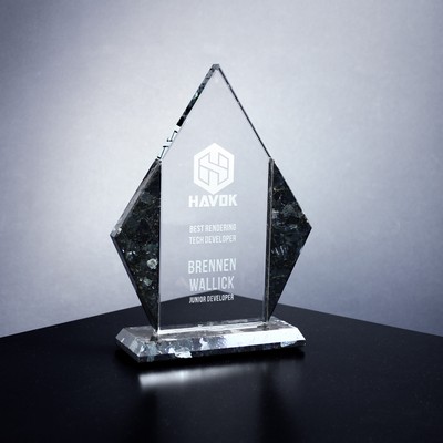 Bristol Arrowhead Crystal & Granite Award (7¾"x6")