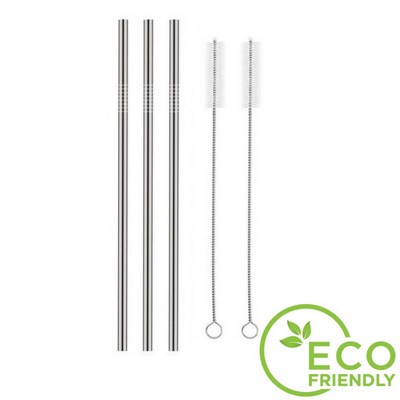 Straight 6mm Stainless Steel Straw