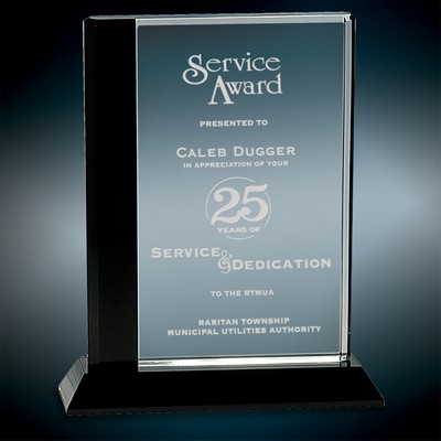 Medium Black Edge Crystal Award