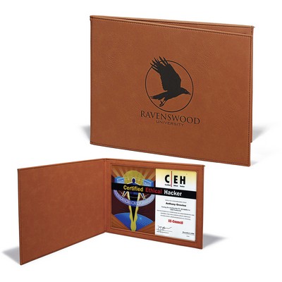 Leatherette Certificate Holder for 8-1/2 x 11