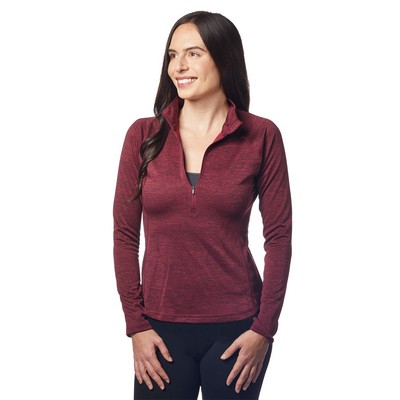 Ladies' Alpha Heathered 1/4 Zip Pullover