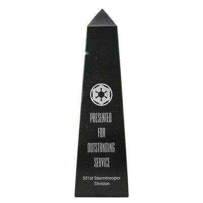 Small Jet Black Marble Obelisk Pinnacle Award